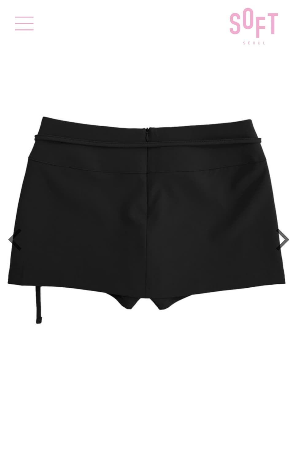 소프트 서울_ 베이직 스커트 팬츠 블랙 os 상품이미지2