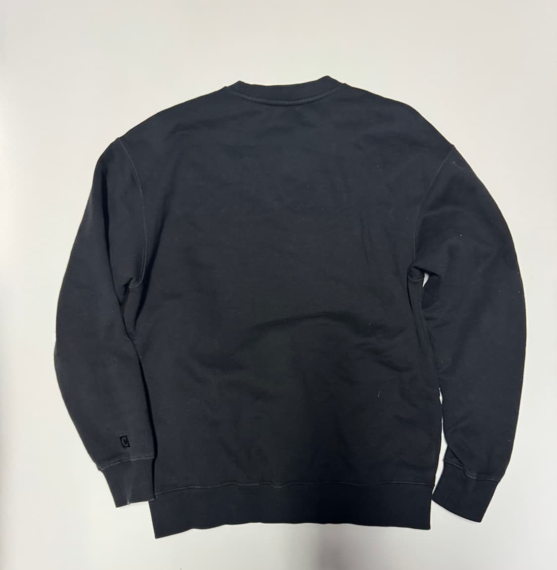 공용!! 커버낫 스펠아웃 기모 맨투맨 S 블랙 상품이미지2