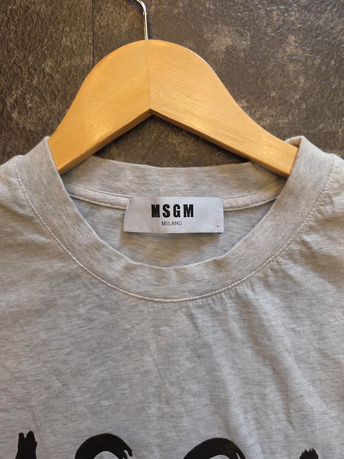 MSGM 밀라노 로고 반팔 티셔츠 그레이 상품이미지3