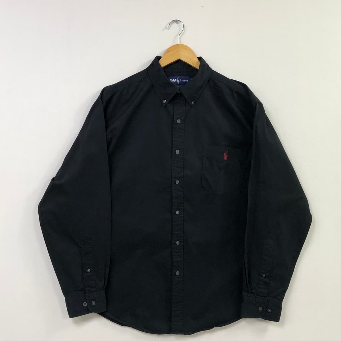 105 폴로 블랙 솔리드코튼 셔츠 상품이미지2