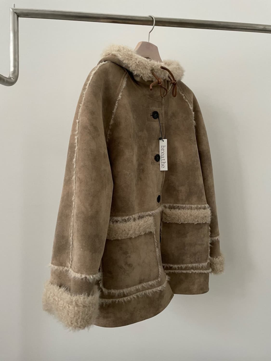 breathe 브리드 후드 무스탕 상품이미지3