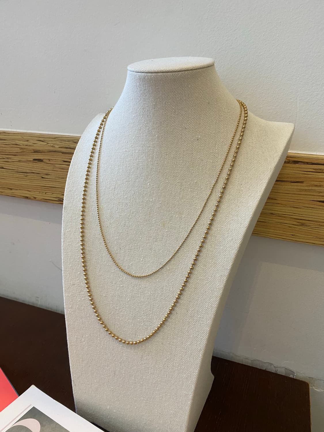 빈티지 골드 레이어드 목걸이 두줄 상품이미지4