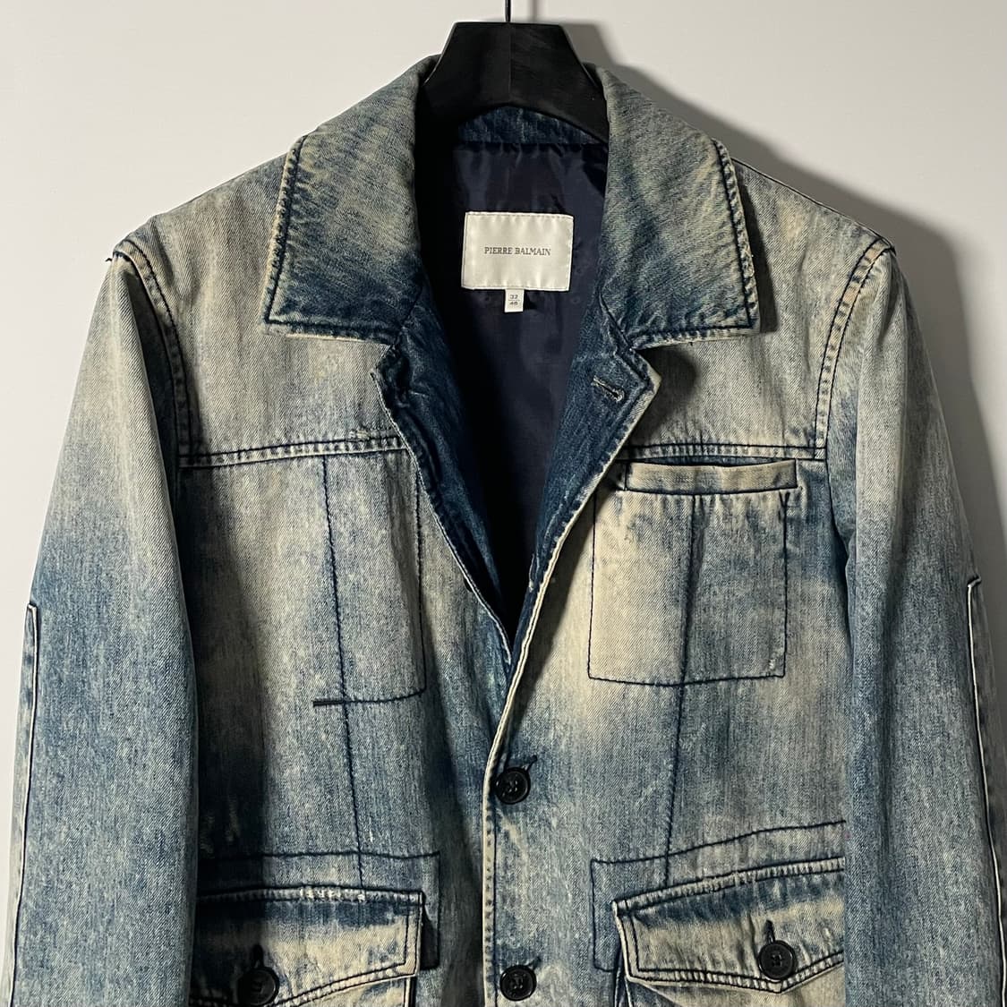피에르 발망 디스트로이드 데님 블레이저 자켓 (on.17)   상품이미지6