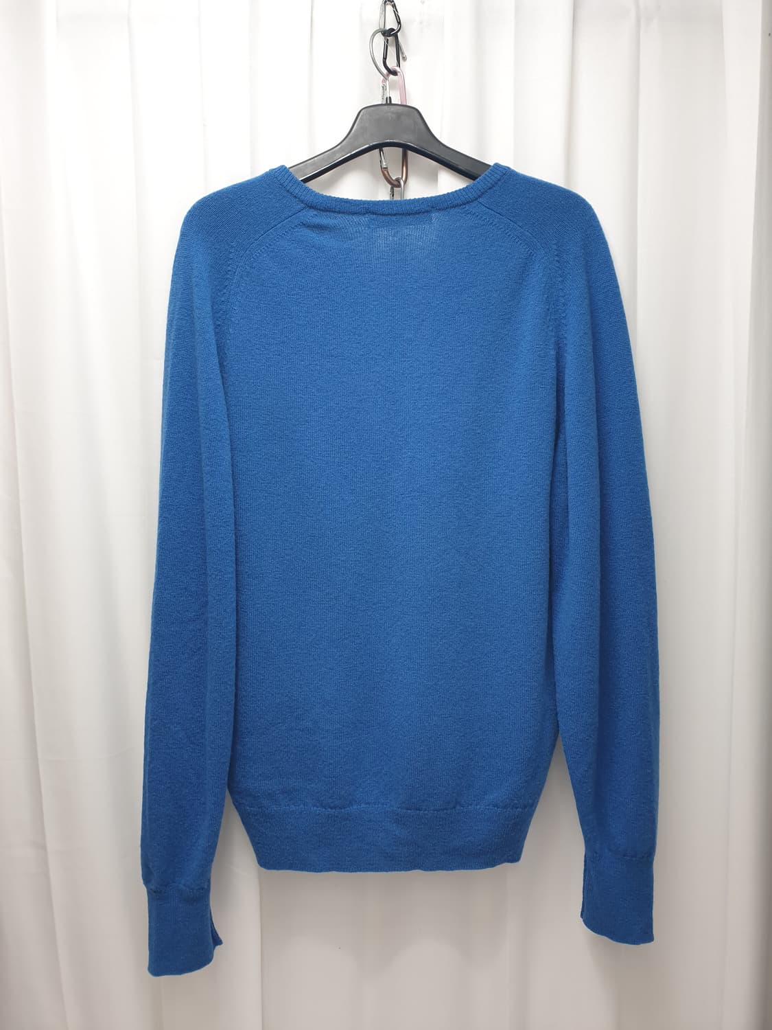 90s 버버리 램스울 브이넥 니트 블루 42 상품이미지3