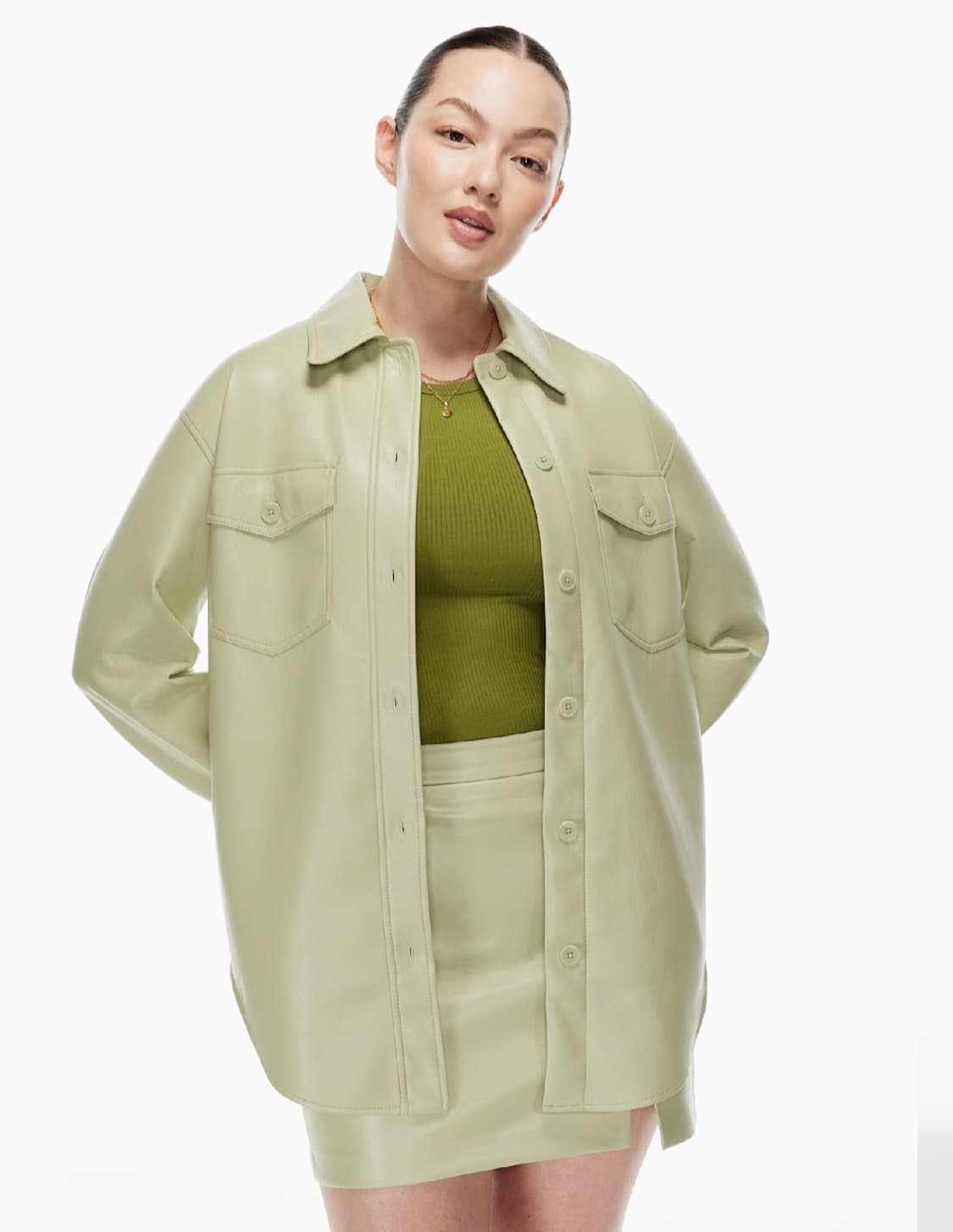 Aritzia 아릿지아 레더 셔츠 자켓  상품이미지2