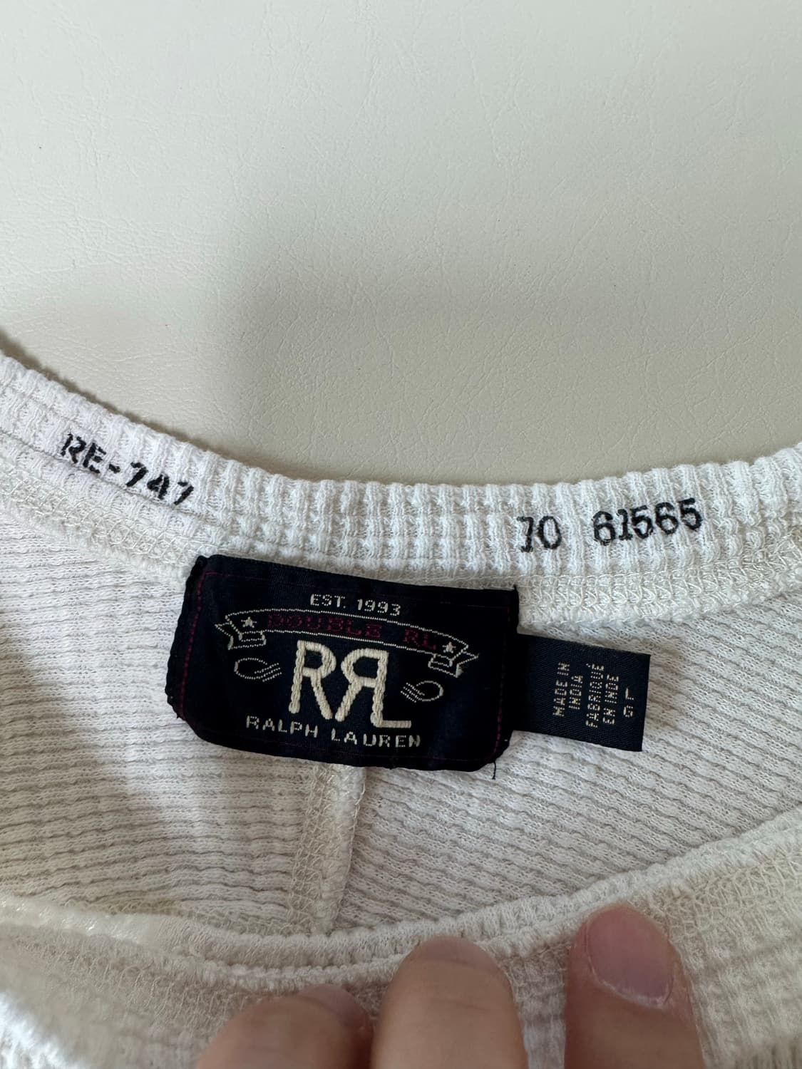 L 더블알엘 와플 크루넥 티셔츠 화이트 상품이미지2