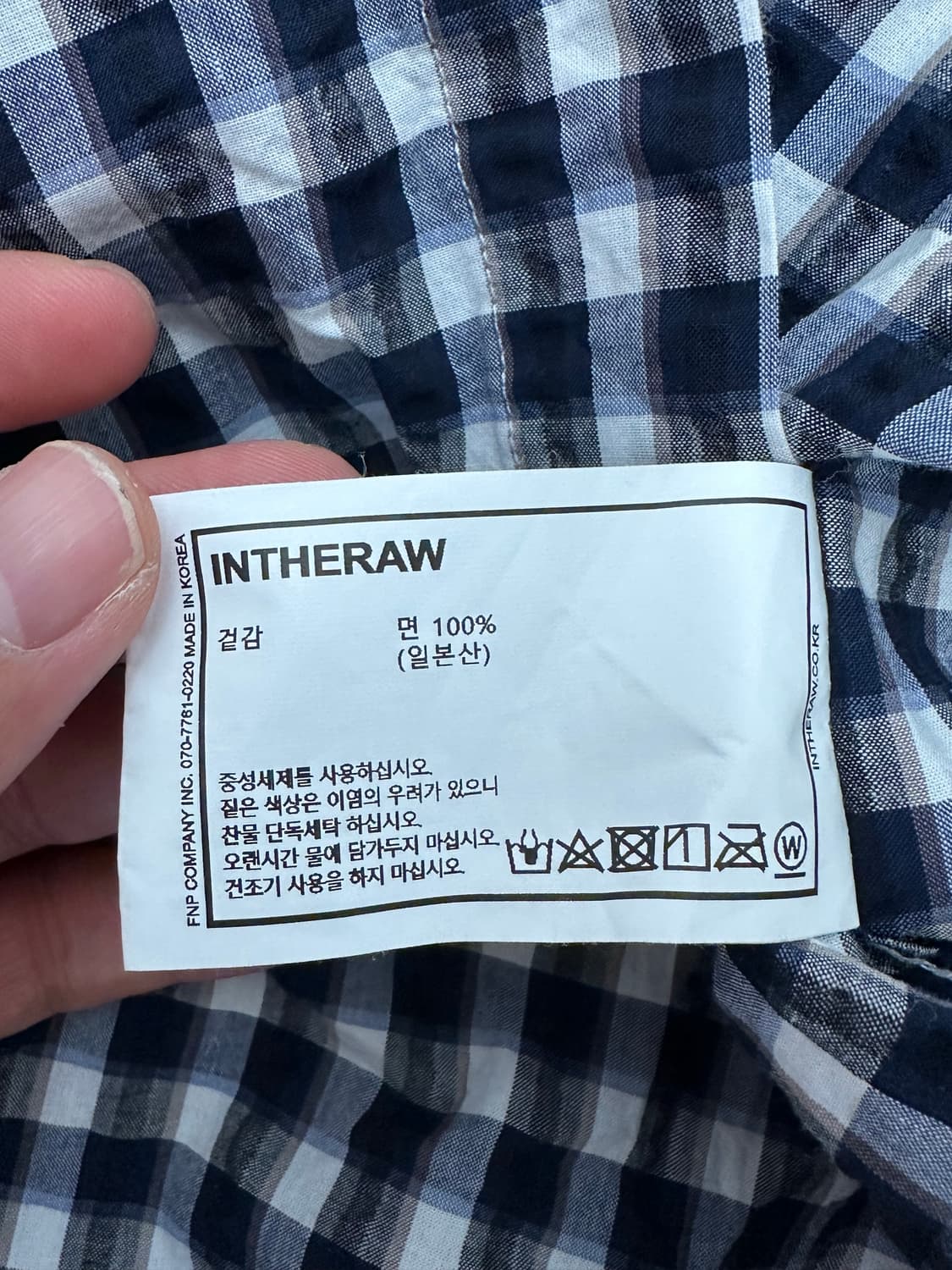 2) 인더로우 시어서커 깅엄 하프셔츠 상품이미지5