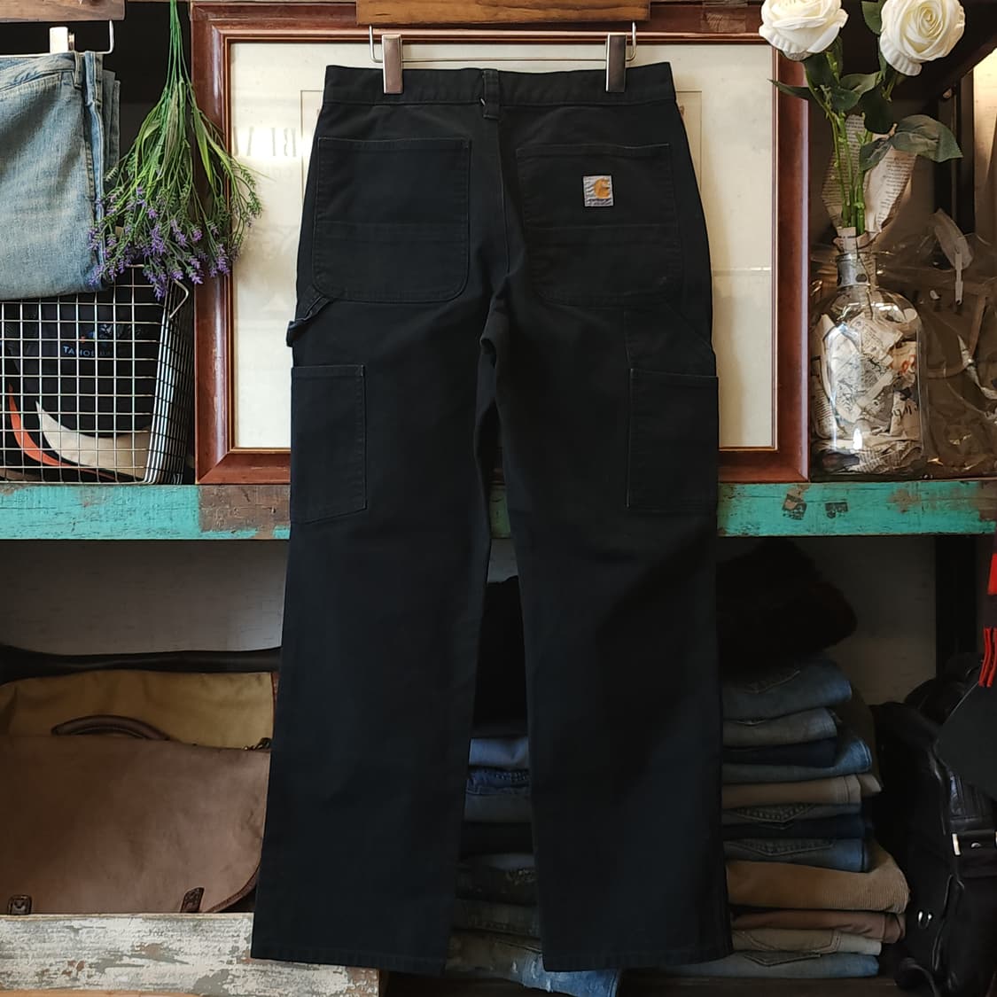 칼하트 워크팬츠 더블니 유틸리티 워크팬츠 블랙 31x30 상품이미지2
