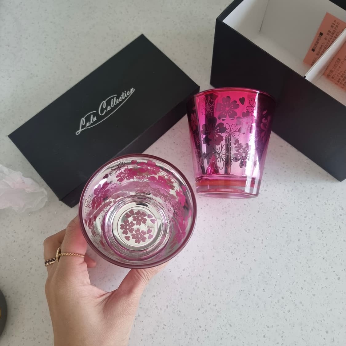 일본 루루아일랜드 사쿠라 컵 세트 새상품 상품이미지2
