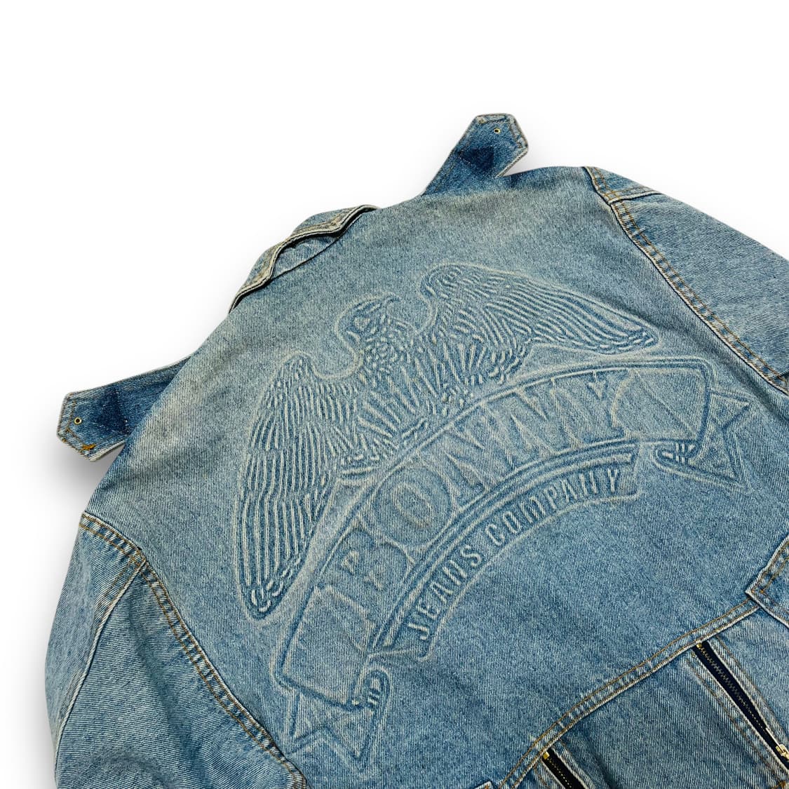 Bonny Jeans 웨스턴 이글 빈티지 데님 라이더 숏 자켓 상품이미지4