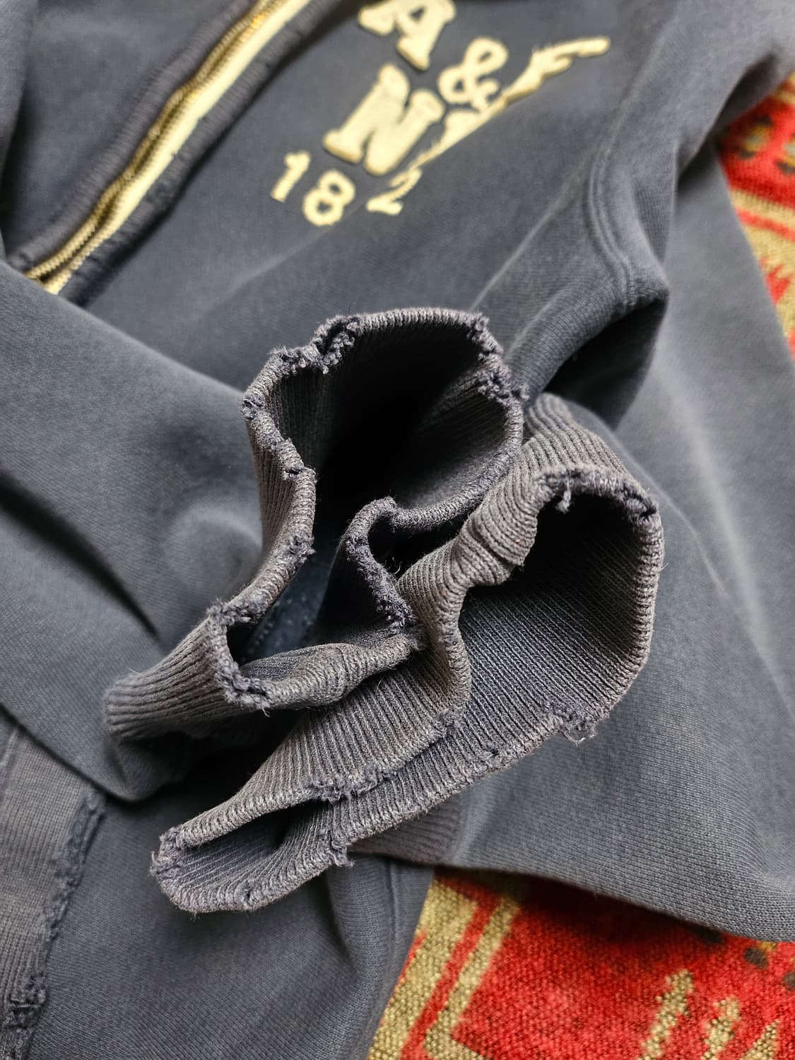 아베크롬비 가공 워싱 집업 점퍼 S 상품이미지7