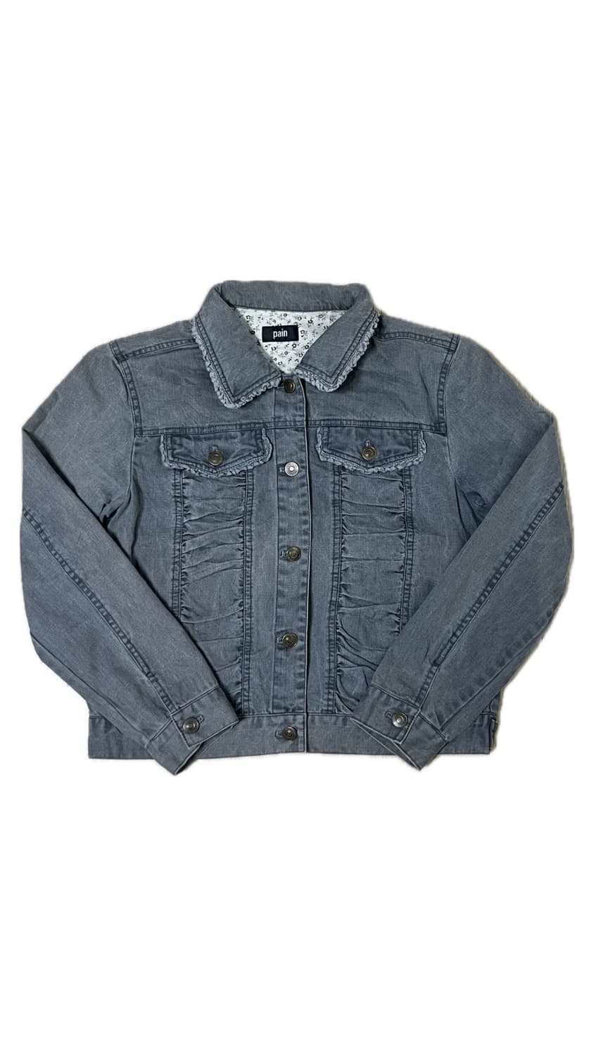 흑청 워싱 프릴 자켓 상품이미지5