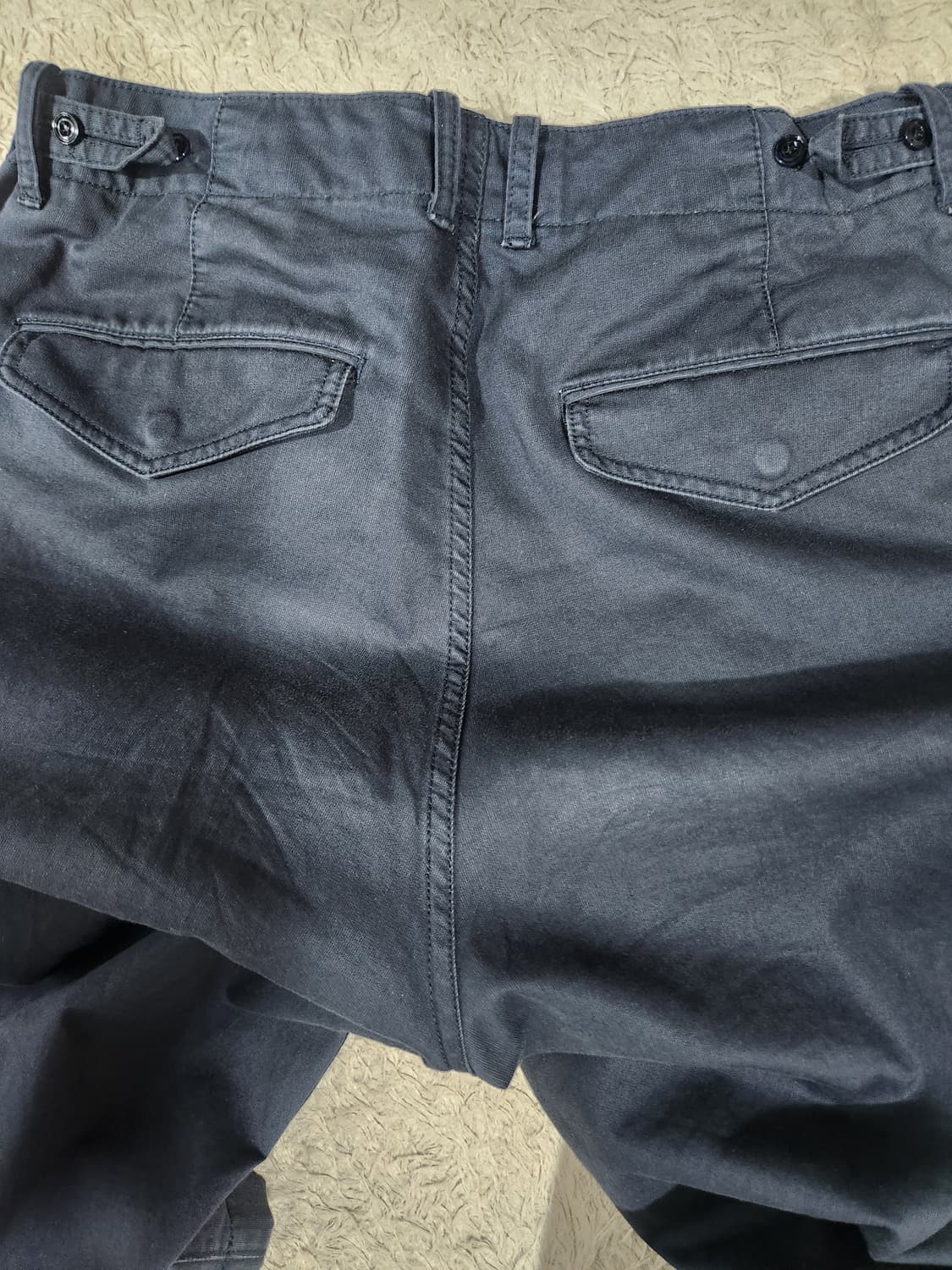 포터리 가먼트 워시드 카고 팬츠 네이비 1사이즈 상품이미지3