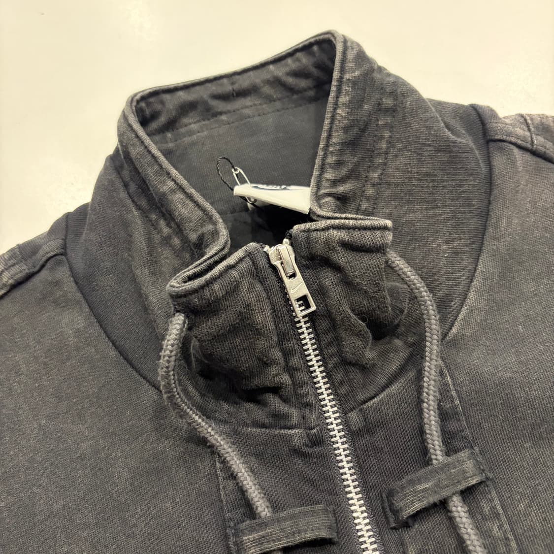 [L] 나이키 NSW 블랙 워싱 집업 자켓 B394 상품이미지5