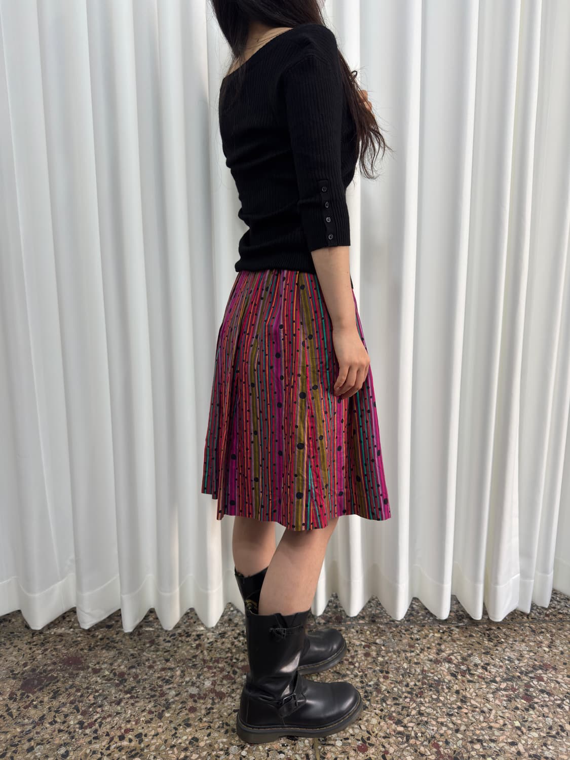 yves saint laurent dot design skirt 상품이미지6