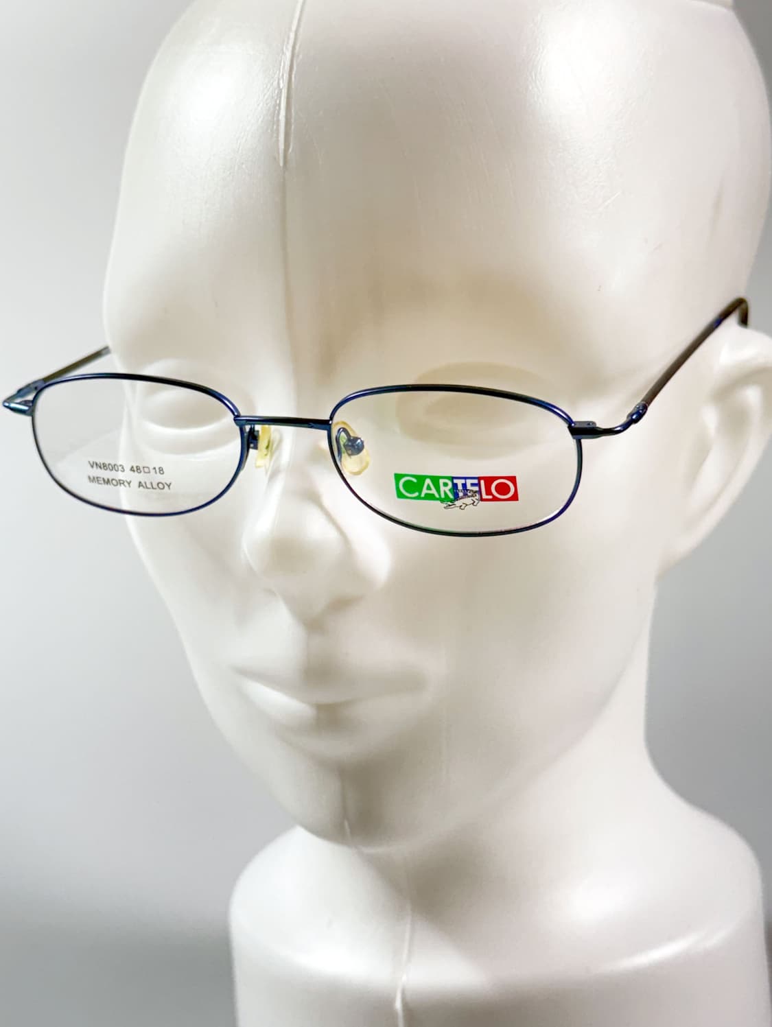 90s CARTELO 블루 메탈 슬림 스퀘어 빈티지 안경 상품이미지8