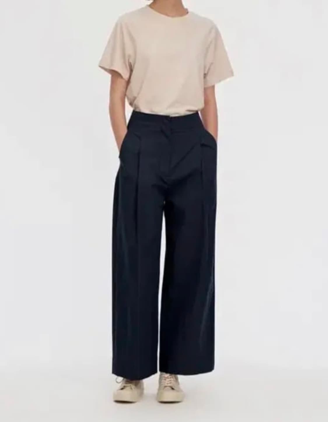 Current 커렌트 카키 와이드 팬츠 S 상품이미지7