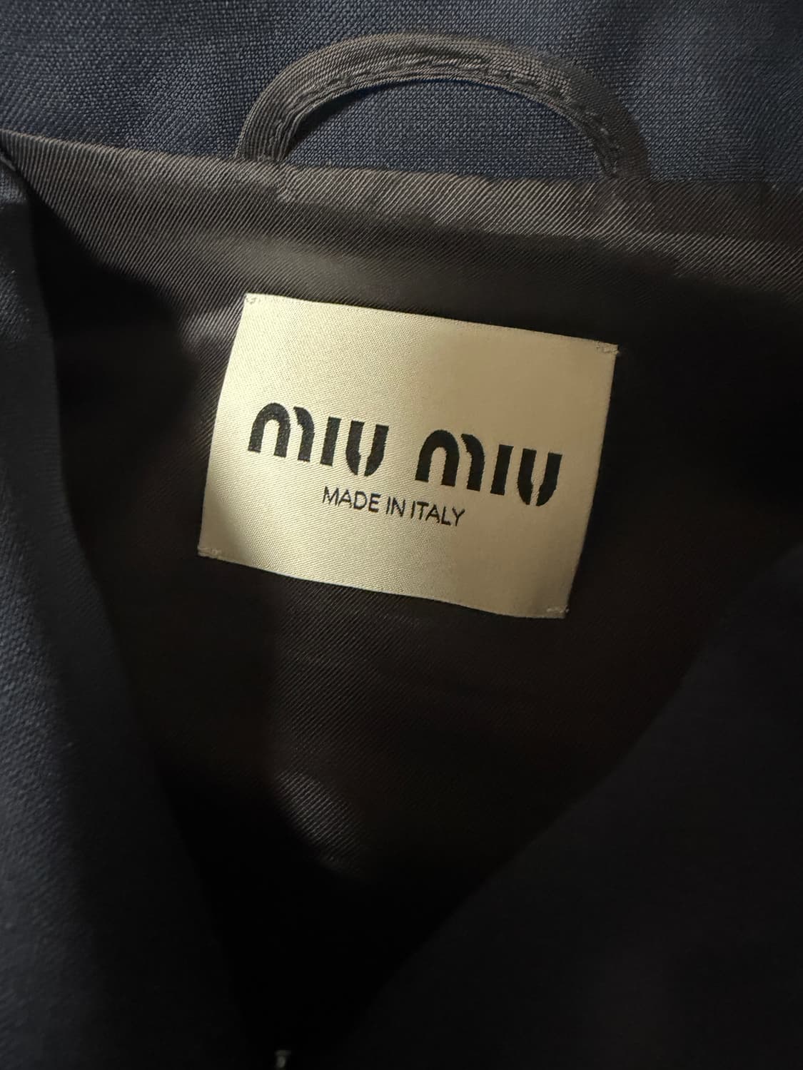 미우미우 모헤어 블루종 자켓 네이비 38 상품이미지3