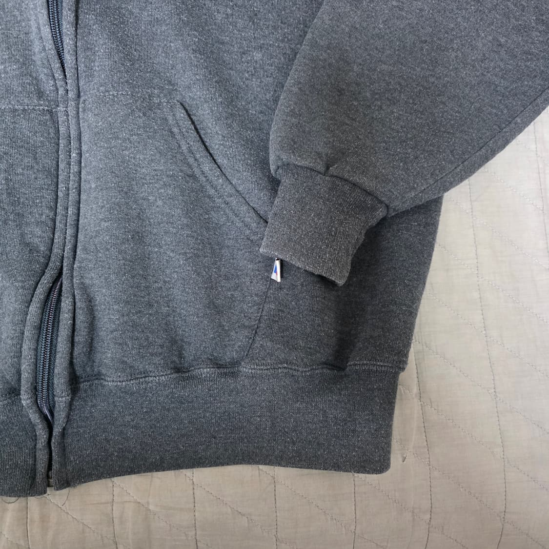 [XXL] 90s 빈티지 러셀 애슬레틱 후드집업 다크그레이 굿컨디션 상품이미지2