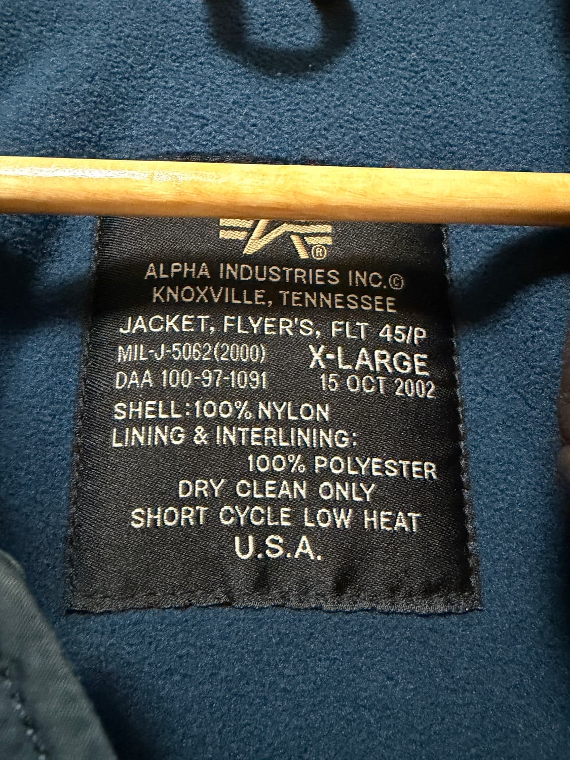 알파인더스트리 CWP-45 레더칼라 네이비 항공점퍼 상품이미지2