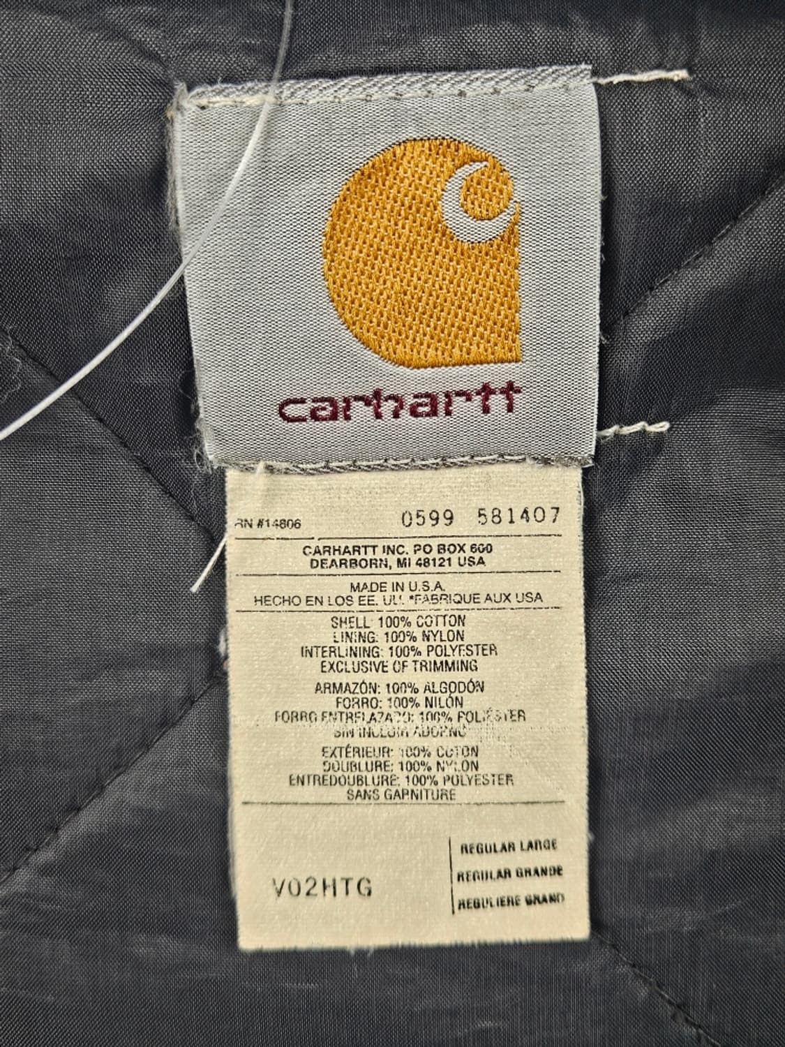 90's USA 칼하트 V02 덕 캔버스 워크 베스트 (L)/ 10830 상품이미지8