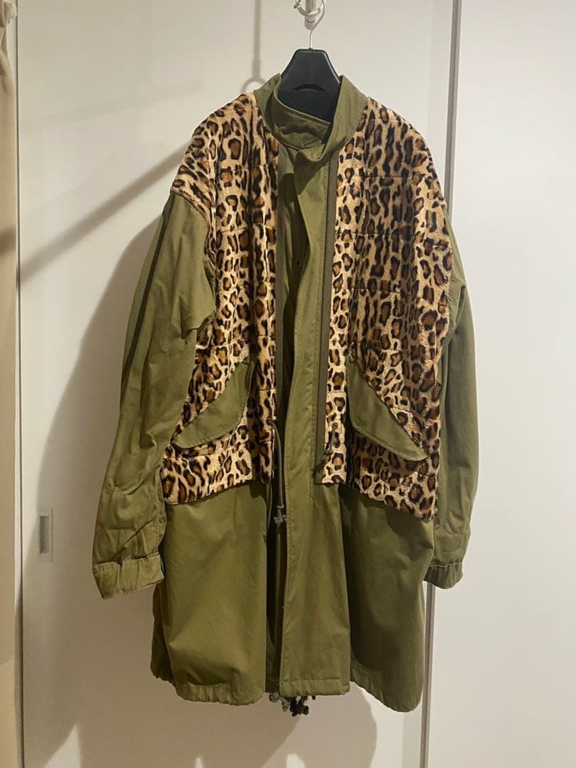 junyawatanabe 준야와타나베 레오파드 퍼 피쉬테일 코트 상품이미지2