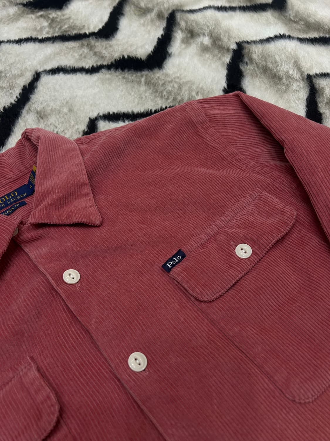[M]폴로랄프로렌 투포켓 코듀로이 셔츠/인디핑크 상품이미지1