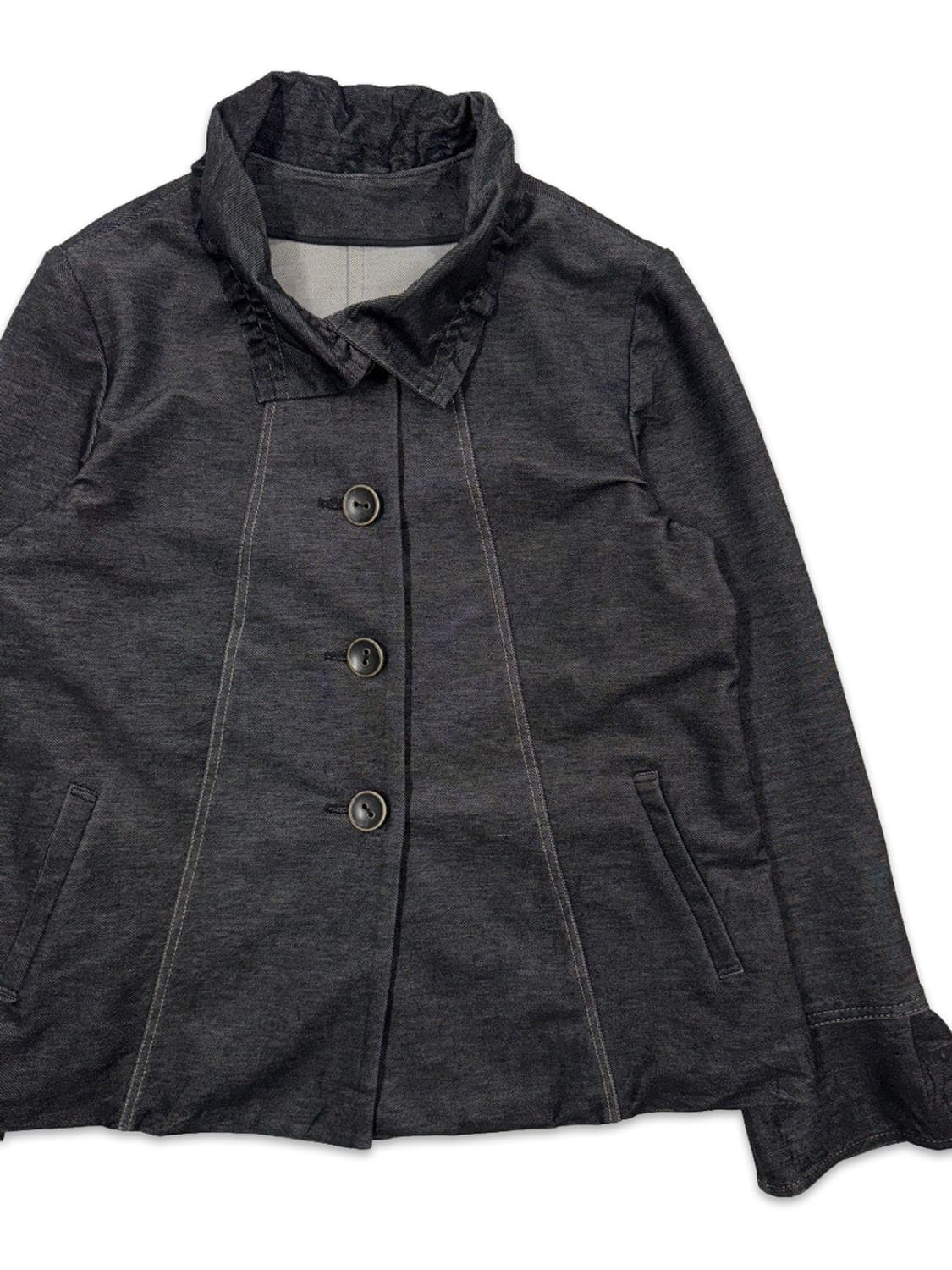 빈티지 블랙 라인 프릴 자켓 상품이미지2