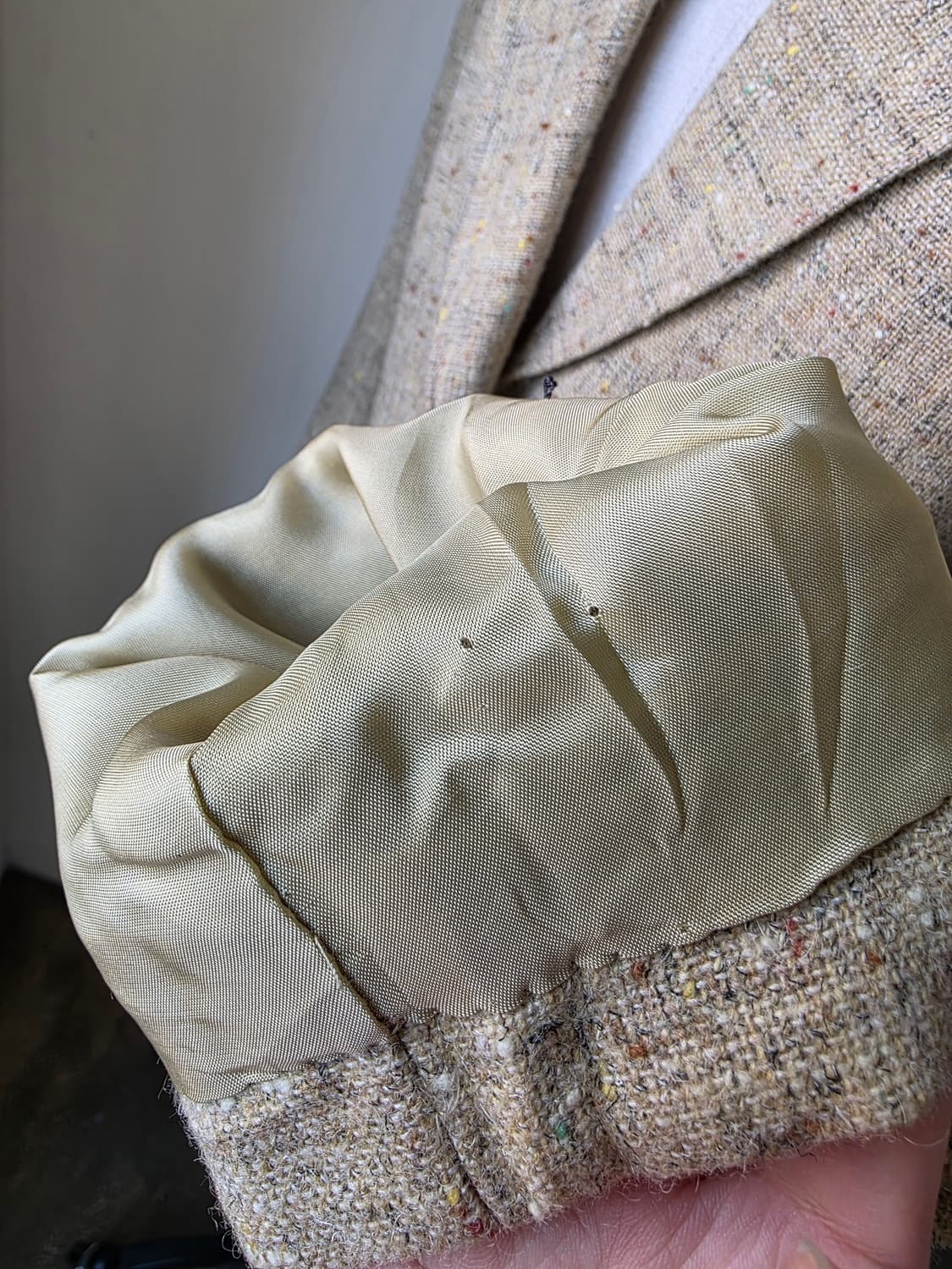 스웨이드 가죽 배색 보카시 트위드 셋업 상품이미지8