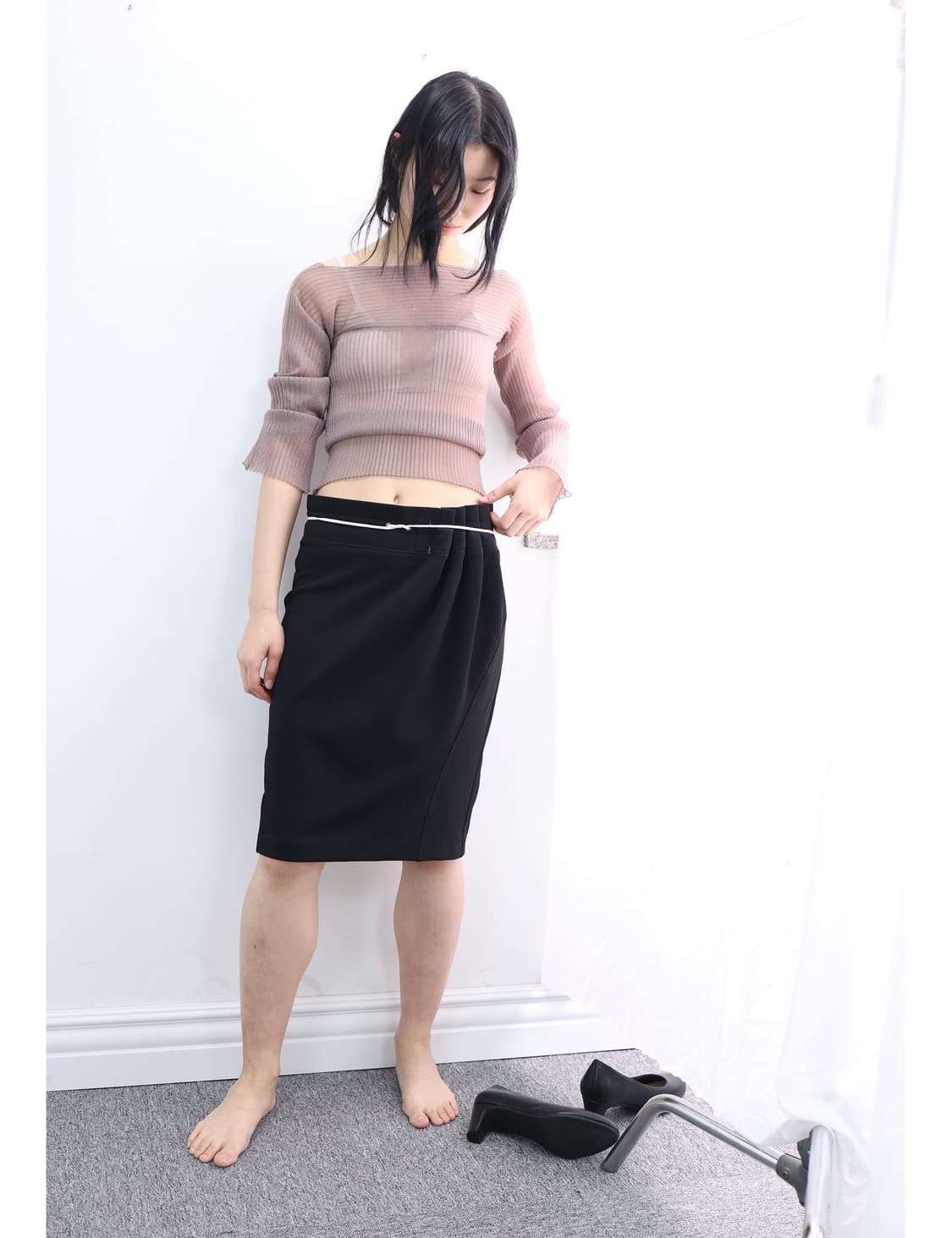 울리카상투스 시어 탱크 탑 sheer tank top 상품이미지4