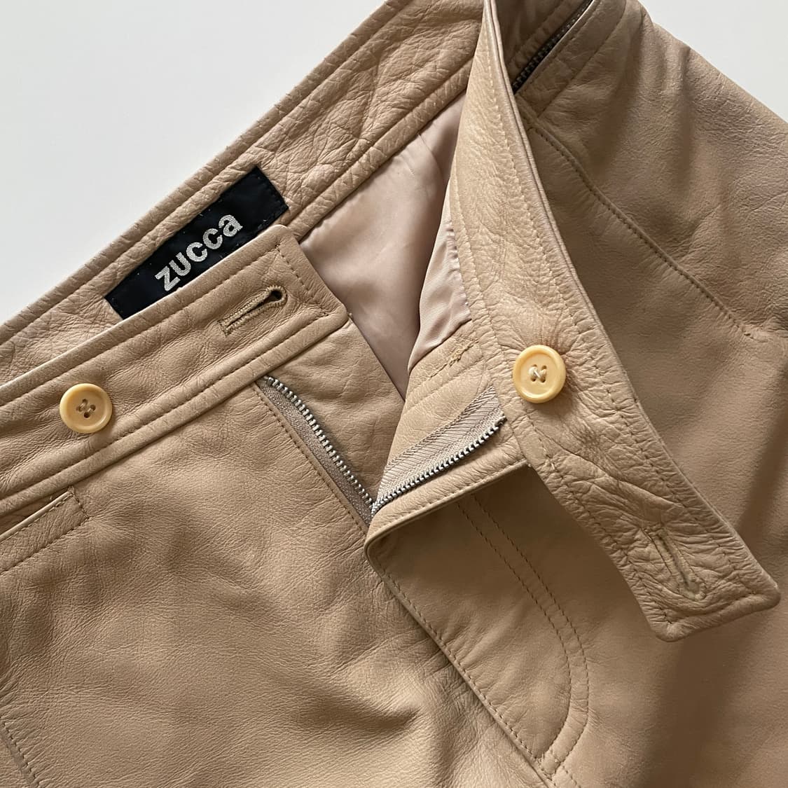 Zucca Real Leather Skirt 상품이미지4