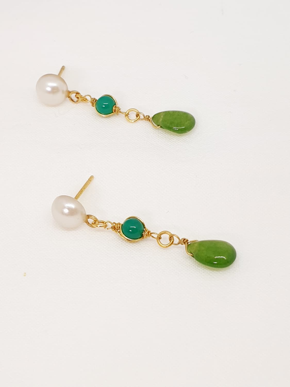 그린 오닉스&네프라이트 귀걸이 상품이미지1