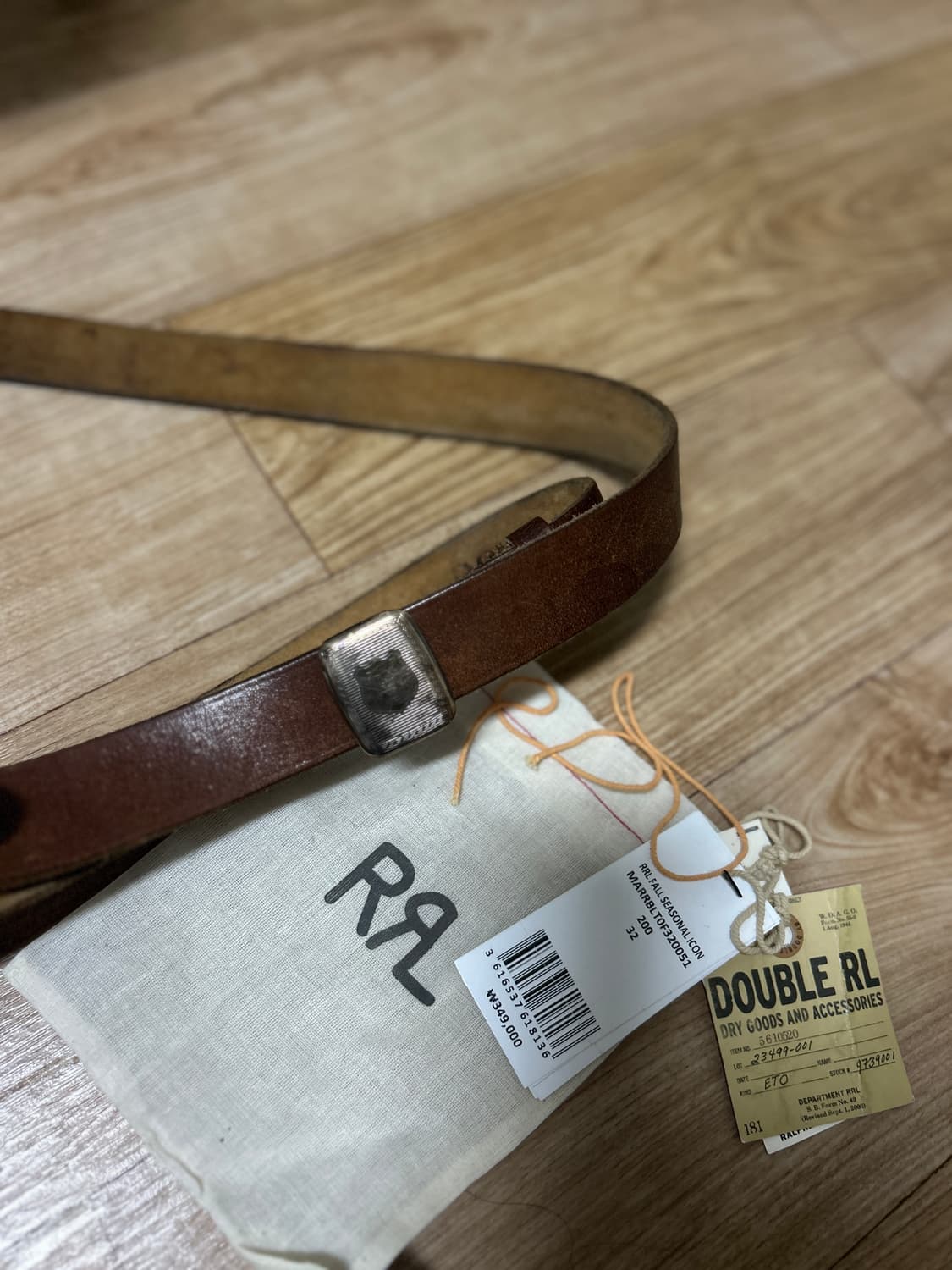 더블알엘 빈센스 벨트 브라운 32사이즈 상품이미지1