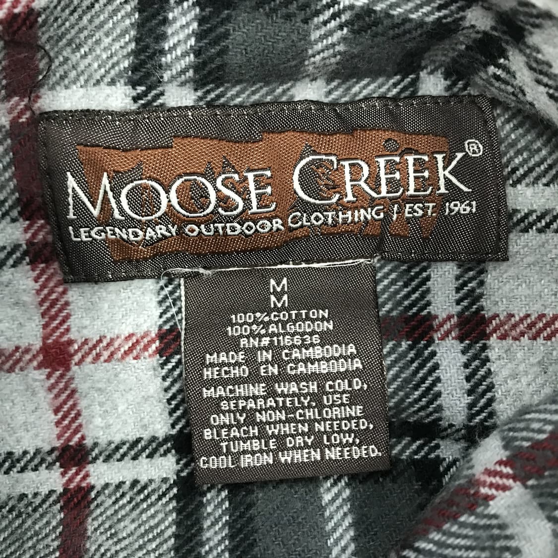 무스크릭 MOOSE CREEK 헤비플란넬 체크셔츠 [M] 상품이미지5