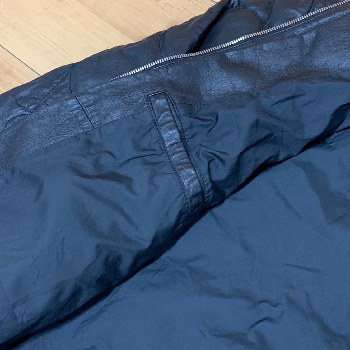 00s bape cowhide leather jacket 상품이미지2