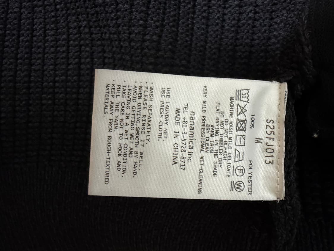 나나미카 5g zip cardigan(black) M사이즈 상품이미지3