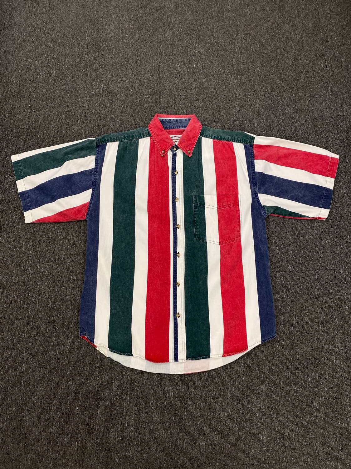 더블임팩트 스트라이프 반팔 셔츠 상품이미지1