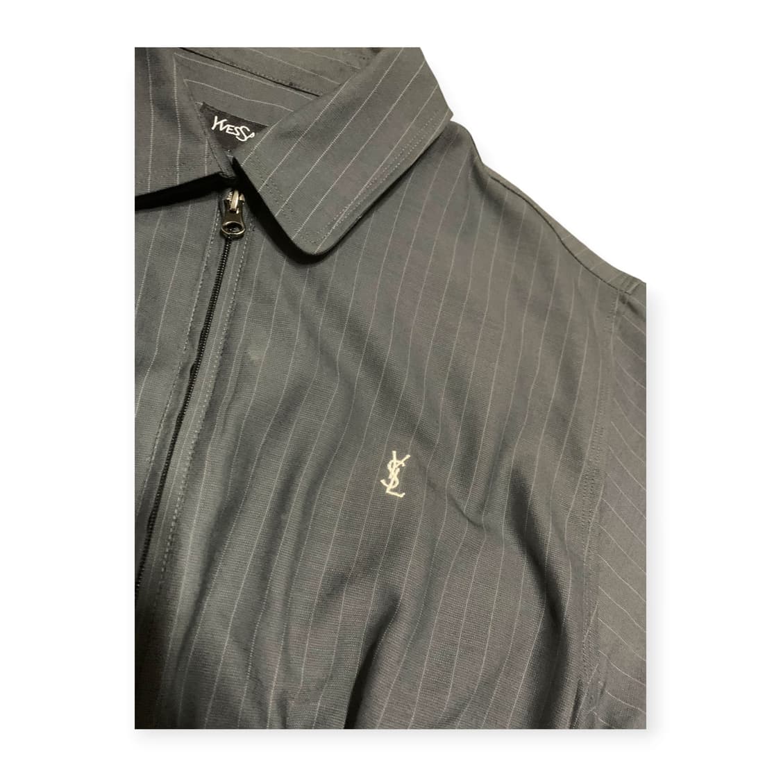 100)입생로랑 YSL 스트라이프 크롭 자켓 집업 상품이미지3