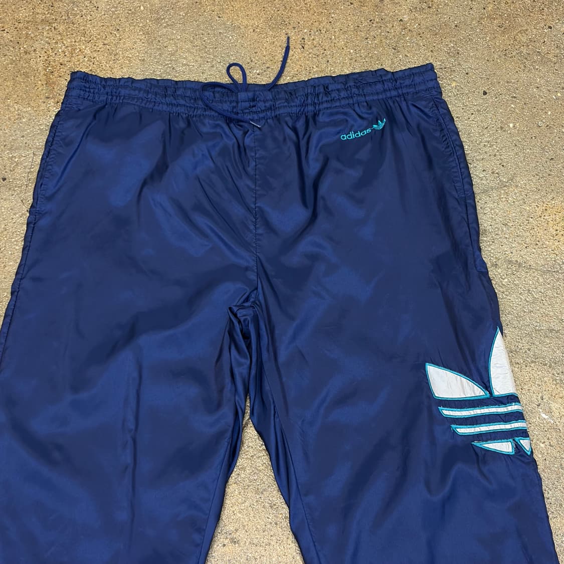 80s USA 아디다스 불꽃 츄리닝 트레이닝팬츠 바람막이 팬츠 상품이미지2