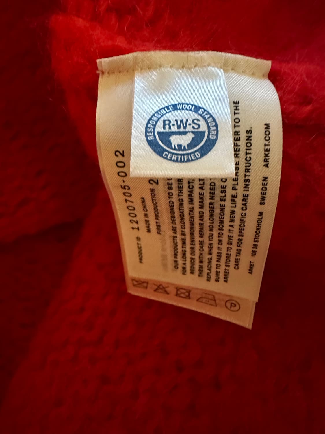 Arket 아르켓 모헤어 레드 니트 상품이미지5