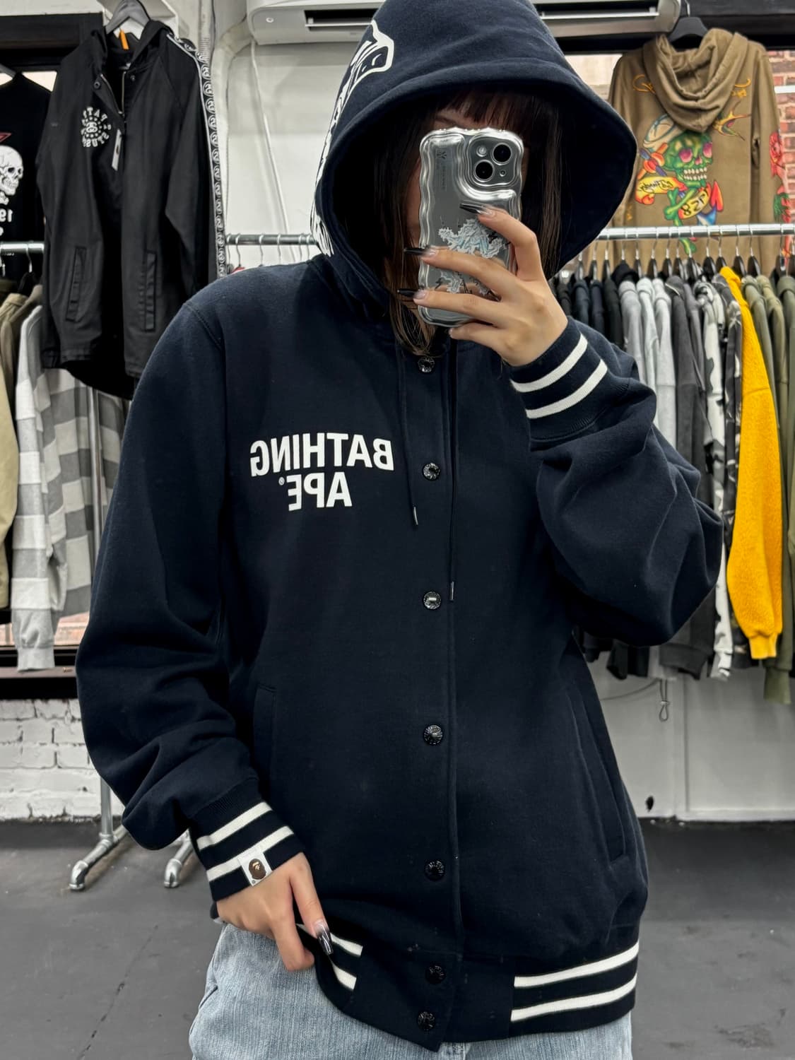 베이프 후디 바시티 자켓 상품이미지1