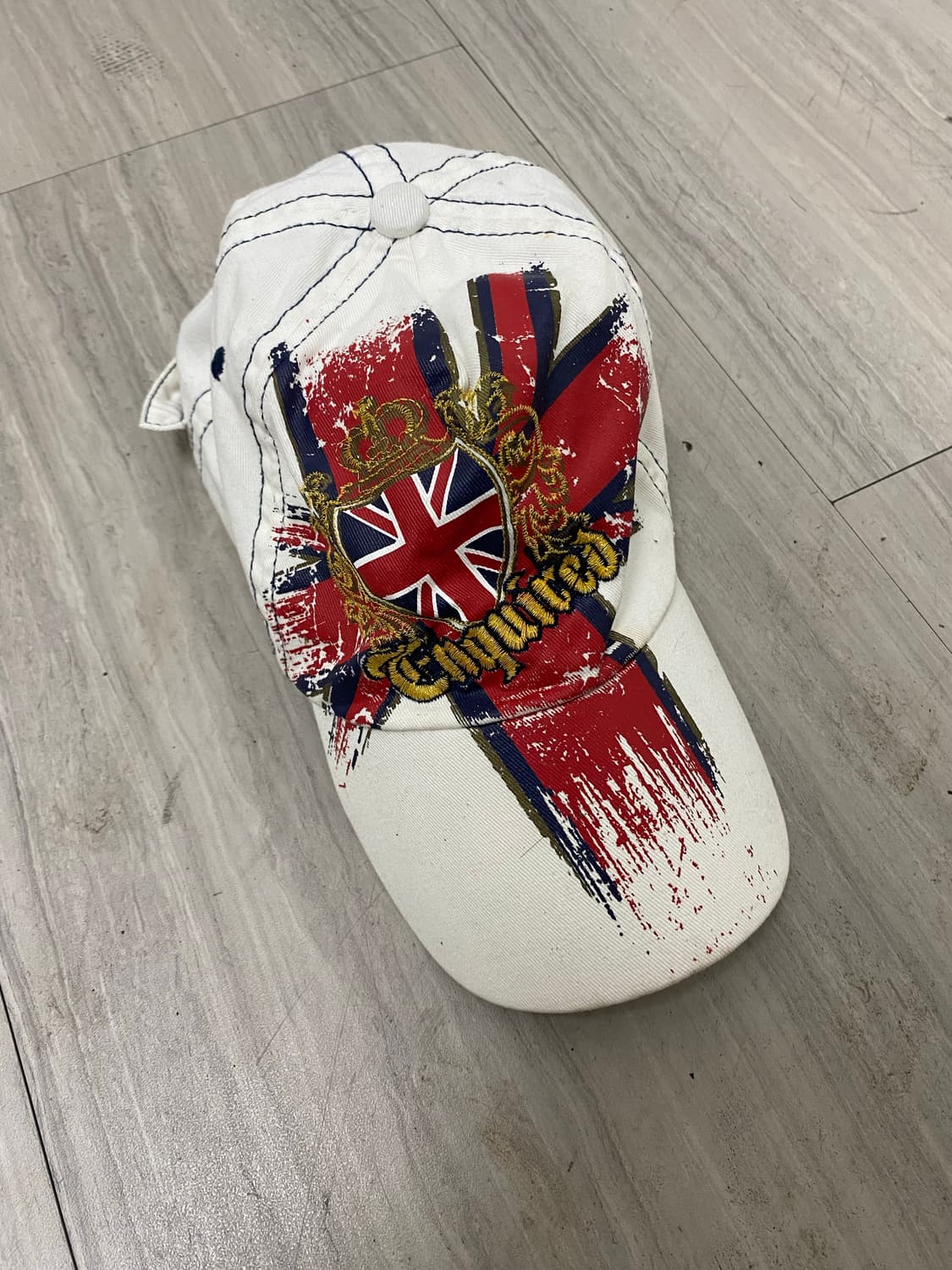 00’s Union Jack Print White Cap 상품이미지1