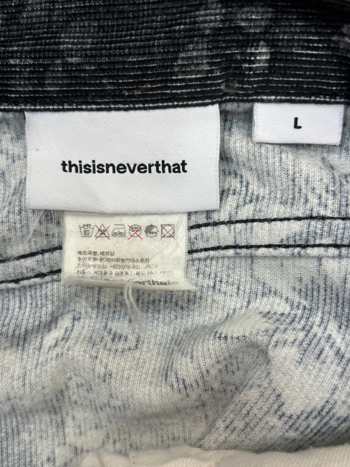 디스이즈네버댓 플로럴 코듀로이 팬츠 블랙 상품이미지9