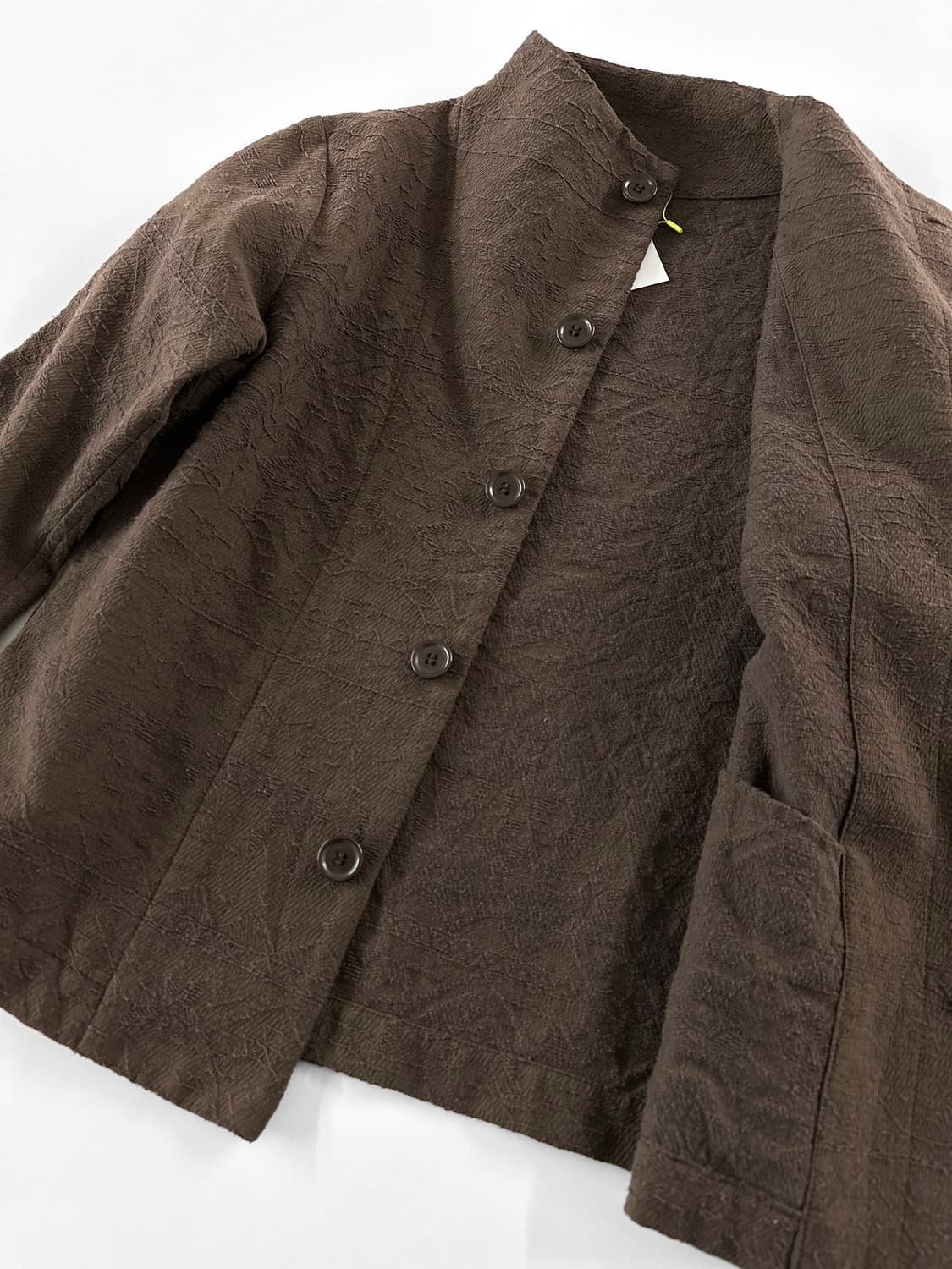 90~00s 플랜테이션 바이 이세이 미야케 텍스처드 브라운 자켓 상품이미지6