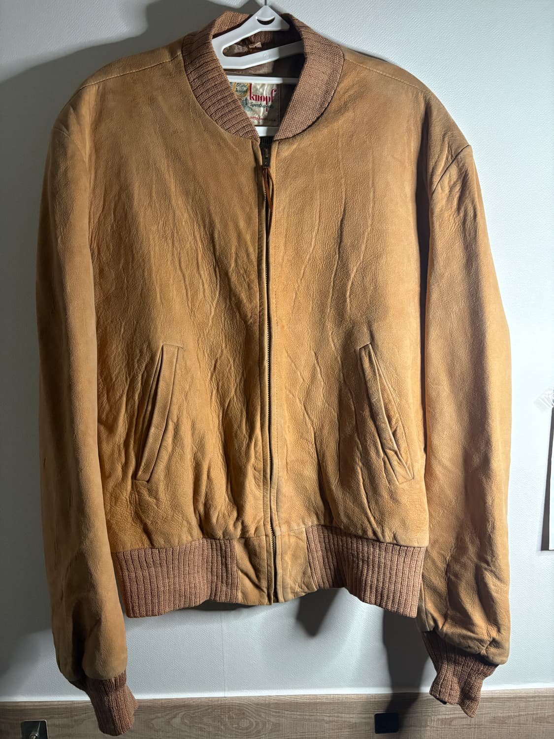 50s 스웨이드 가죽 자켓 상품이미지1