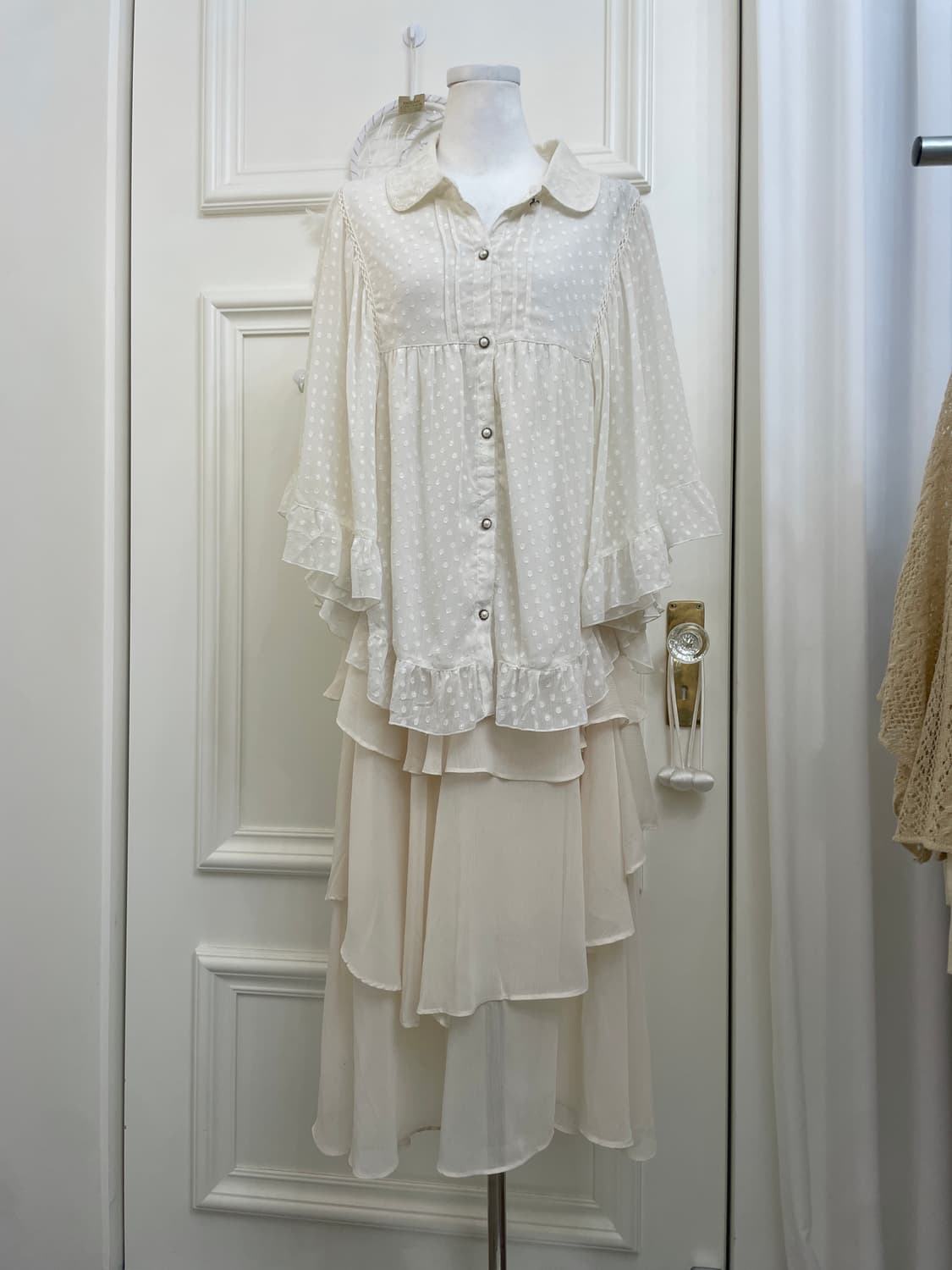 beige&ivory lace crochet layered fairy 3 상품이미지6