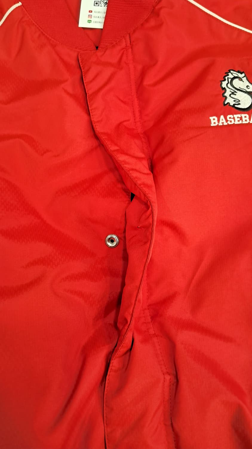 RUSSELL ATHLETIC 베이스볼 워머 재킷 윈드브레이커 레드 XL 상품이미지4