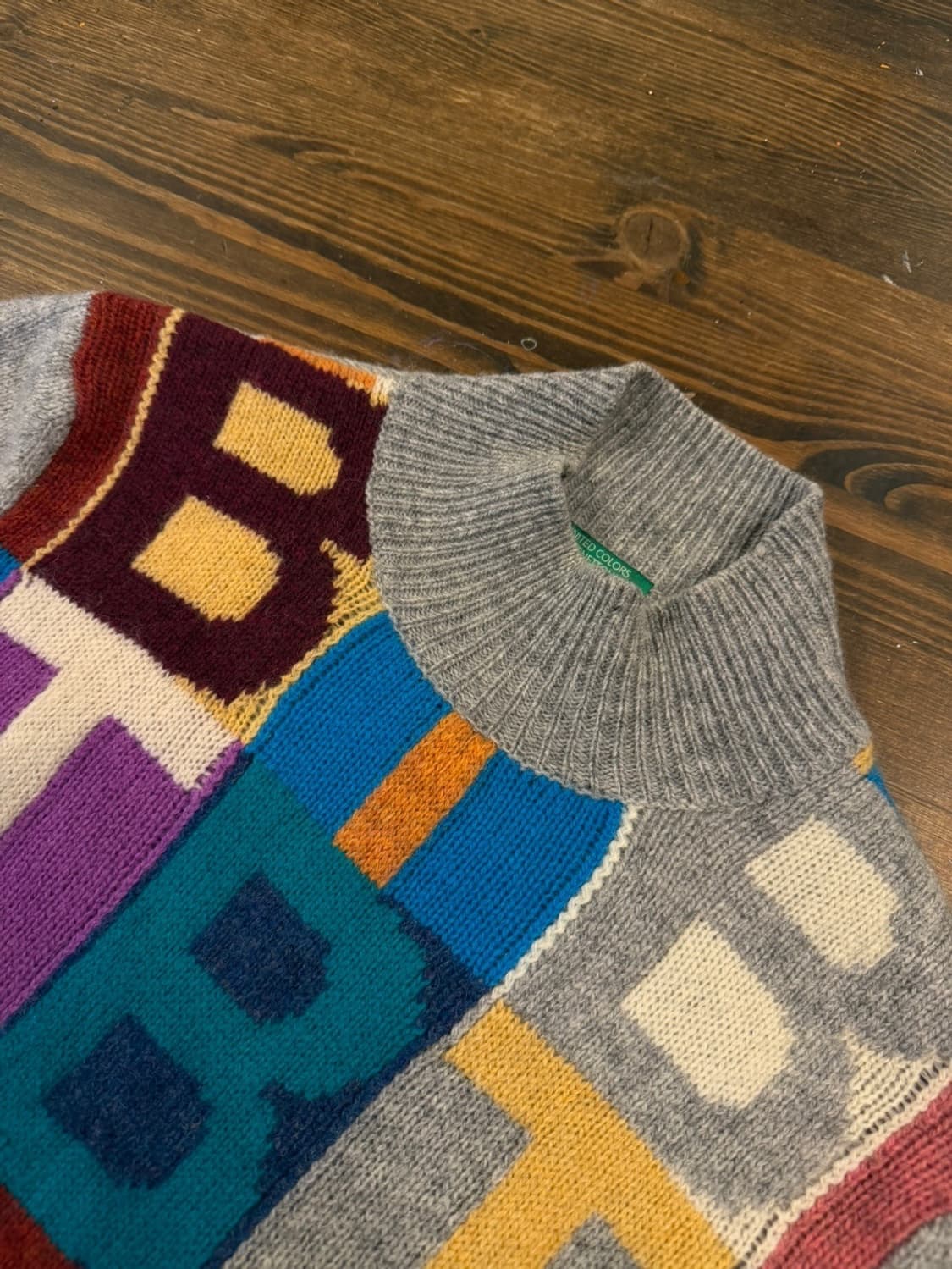 베네통 그래픽 니트 55~66 상품이미지7