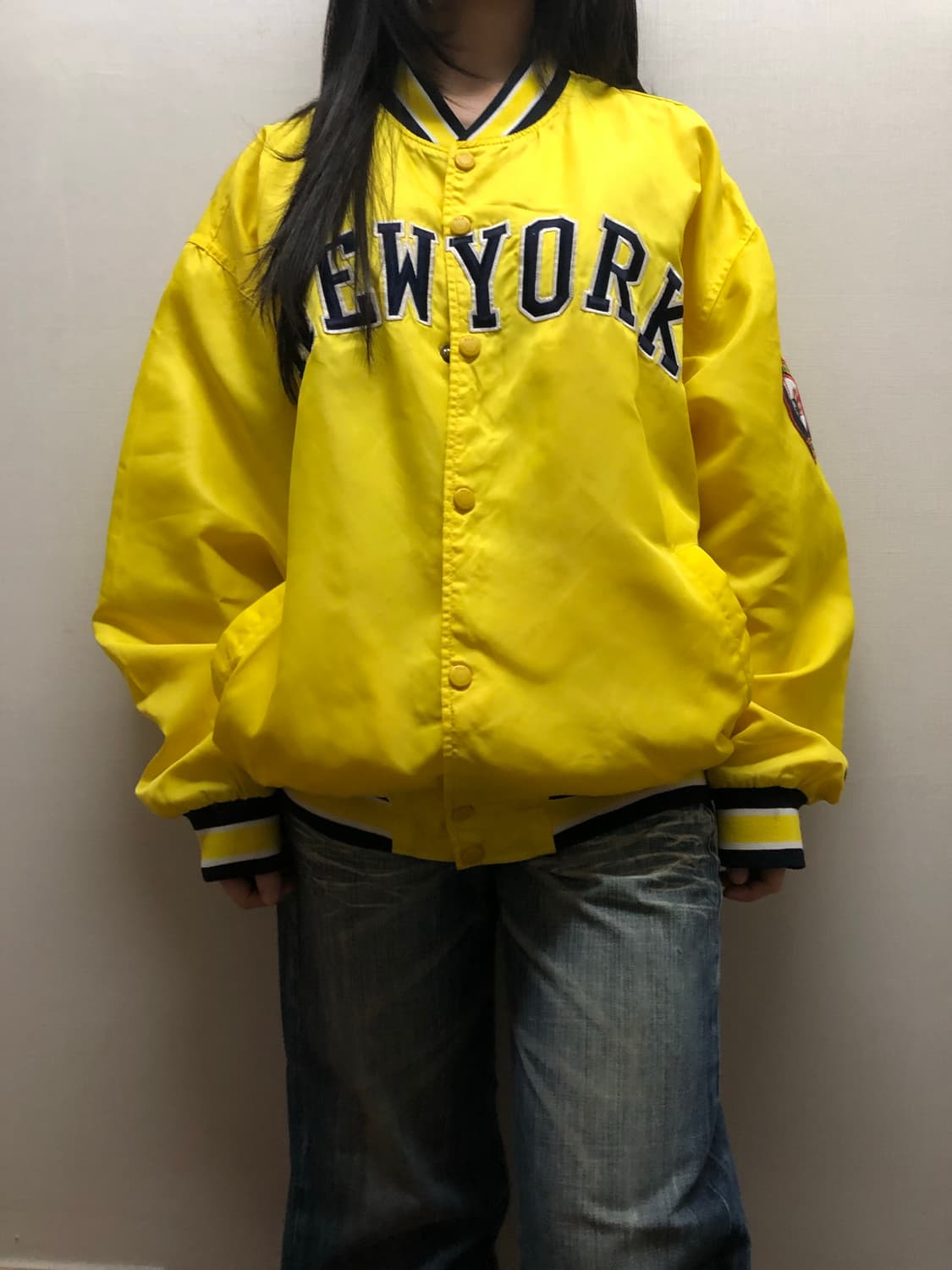 빈티지 MLB 옐로우 바시티 자켓 상품이미지1