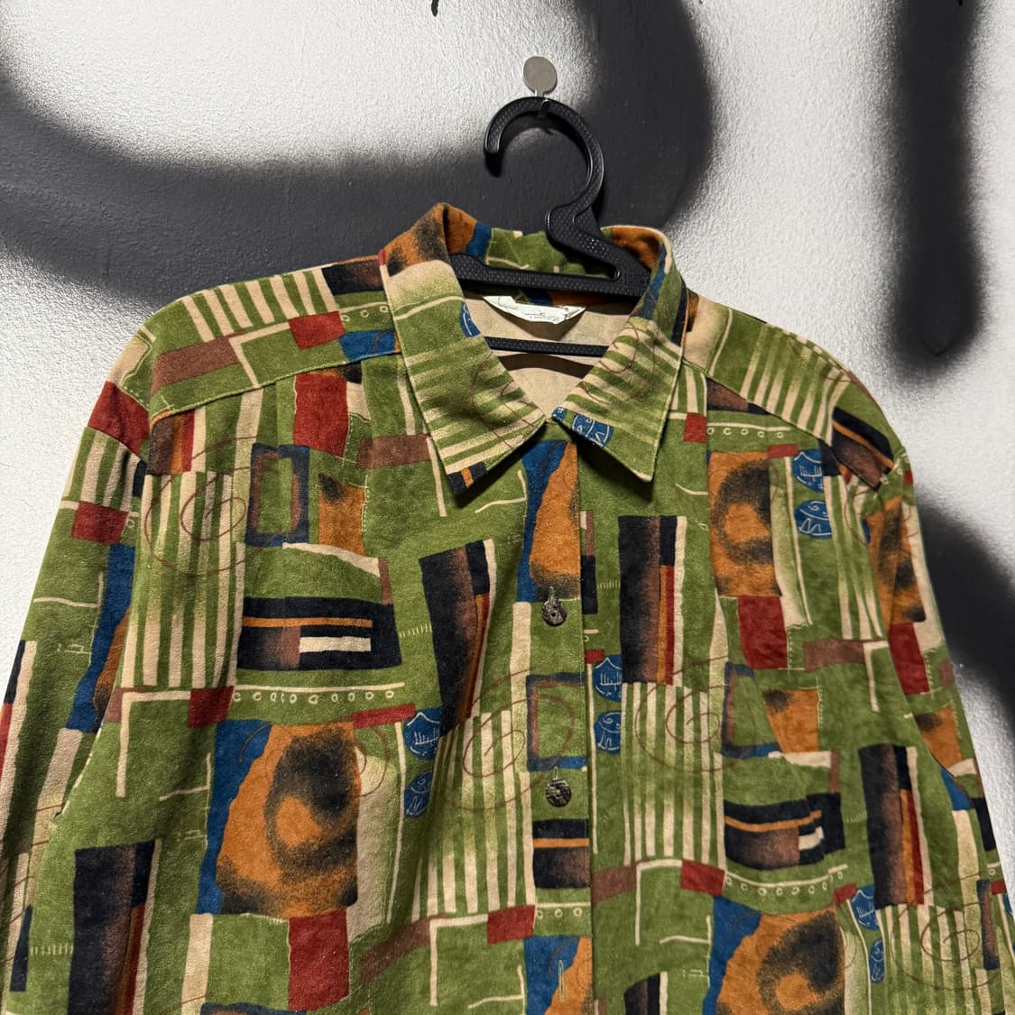 VTG 빈티지 풀 패턴 원포켓 긴팔 셔츠 블라우스 상품이미지3